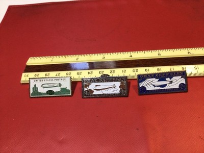 GRAF ZEPPELIN Enamel gold plate trim Scott C-18-20 Lapel,Hat,Tie Pin (3pcs SET)
