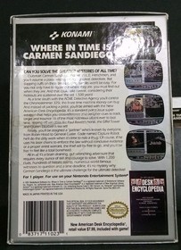 Where in Time is Carmen Sandiego (Nes)(1991) CIB. No Encyclopedia. Free Shipping