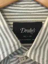Drakes London - Light Green Ticking Stripe Cotton Oxford Cloth Button-Down Shirt