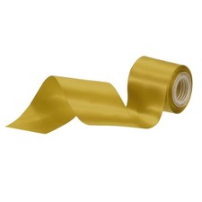 2" 5 Yard Double Faced Solid Satin Ribbon Polyester Fabric Gold Yellow