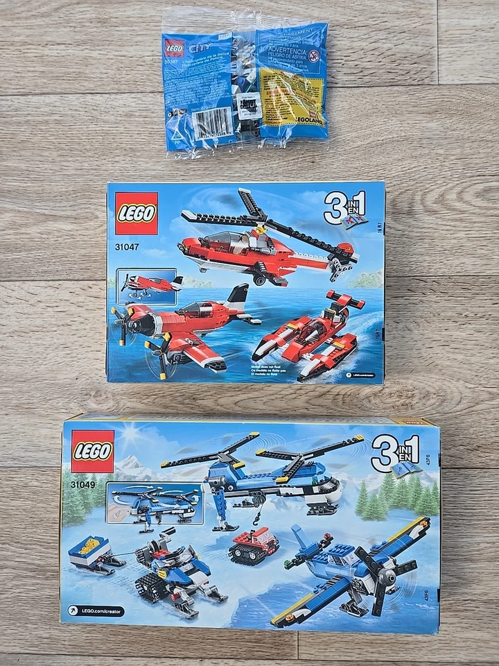 3 NEW LEGO Sets CREATOR 31047 Propeller Plane & 31049 Twin Spin Helicopter 30367 - Image 2 of 4