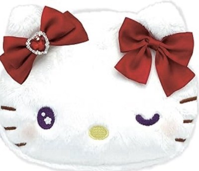Sanrio Hello Kitty Dress-Up Pouch L6.9 -11 Inch With Jewel Hair Clip Kawaii