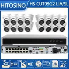 16ch PoE Wired Security Camera System Person Vehicle Detection 24-7 Record lot