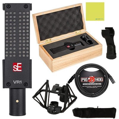 Liquid Audio sE Electronics VR1 Voodoo Passive Ribbon Microphone Bundle w/Pig...