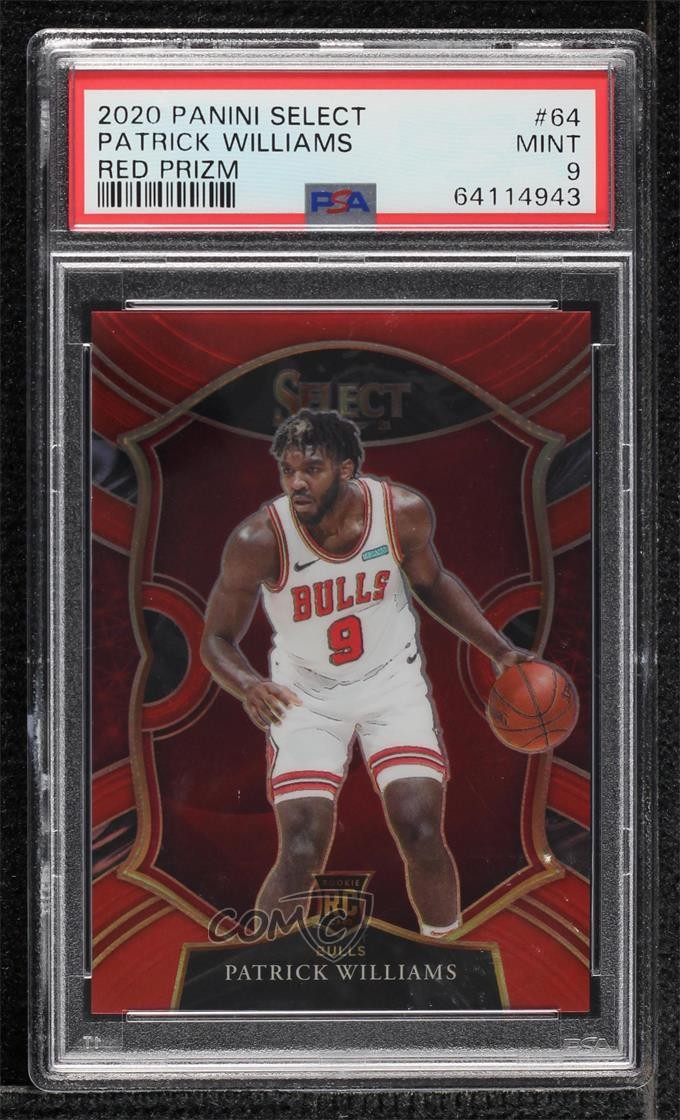 2020 Panini Select Concourse Red Prizm /199 Patrick Williams #64 PSA 9 MINT 2l4