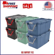 Sterilite Extra Large Wheeled Industrial Storage Bin,40 Gallon,2Pack