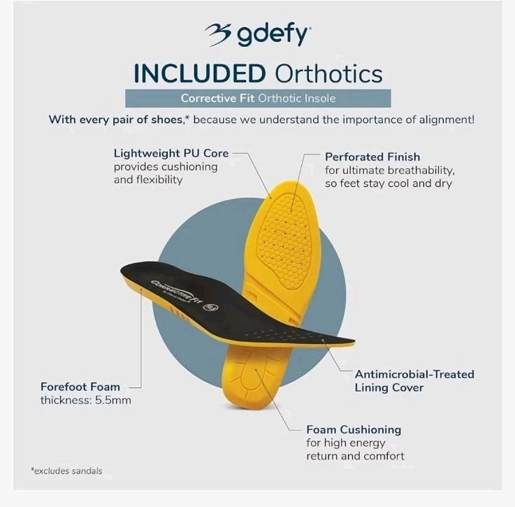 GDEFY Gravity Hombres 9 Cómodos Zapatos para Caminar Blanco/Azul/Rojo $140 Foto 3 de 4