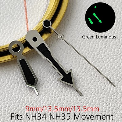Watch Hands Set Green Luminous Pointers Replacement Needles For NH35/36 /38 NH70