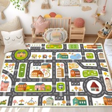 Kids Rug Car Rug,Kids Paly Rug,31"x 47" Kids Carpet with Roads,Washable Non-Slip