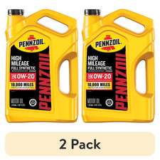 (2 pack) Pennzoil High Mileage Full Synthetic 0W-20 Motor Oil, 5 Quart 41.48 per gallon