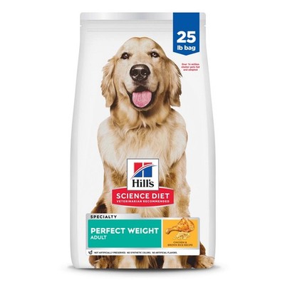 Hill's Science Diet Adult Perfect Weight Chicken Recipe Dry Dog Food, 25 lbs.