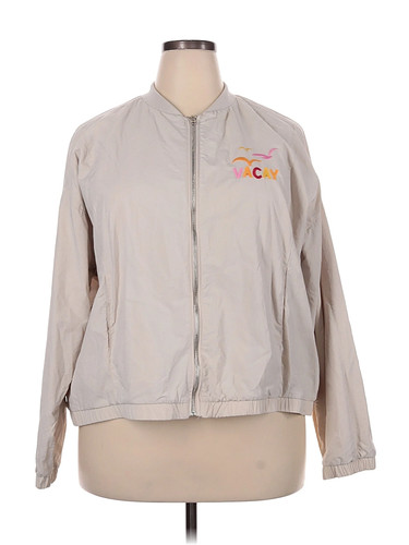Ultra Flirt Women Gray Jacket 3X Plus