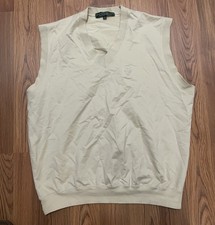 Robert Bryan Sweater Vest Mens Large V Neck Made In USA Knit