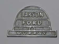 VTG Walter Larson Ford Murray Utah Metal Dealership Badge Emblem Tag UT Oil Gas