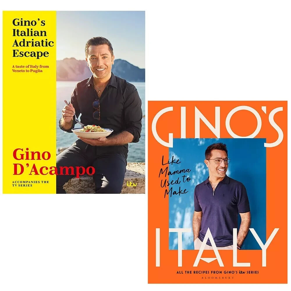 Gino D'Acampo Collection 2 Books Set Gino's Italy, Italian Adriatic Escape NEW