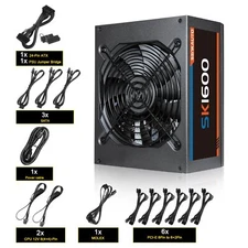 1600w Mining Power Supply Fully Modular PSU for ATX PC Case & Mining Rig