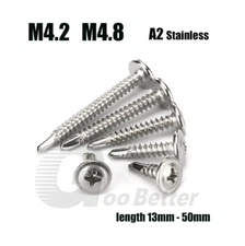 Modified Truss Head Phillips Self Drilling Screws M4.2 M4.8 A2 Stainless Steel