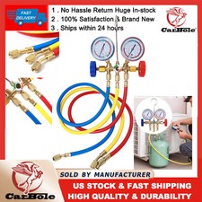 3-Way HVAC A/C Aircondition Pressure Gauge Manifold Kit Tools Charging Service