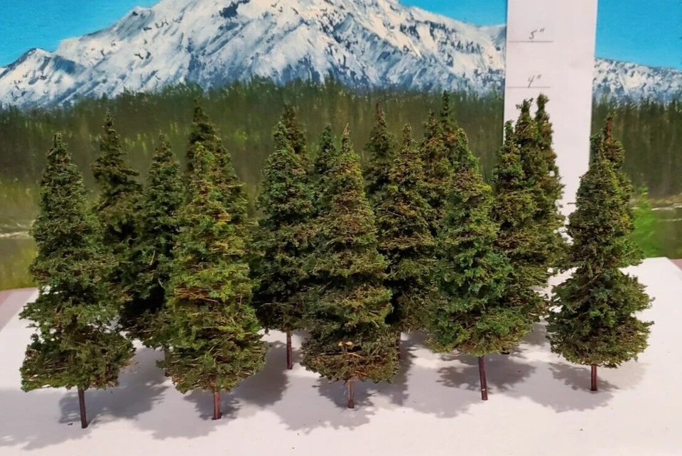 MOOSE CREEK TREES - Fir / Pine Trees (4" x 20 Trees) Model Trees - HO N Z Scale - Image 2 of 4