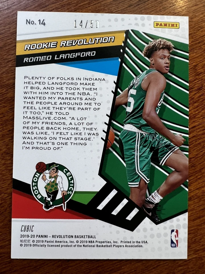 2019-20 Revolution Romeo Langford Rookie Revolution Cubic #d 14/50 Celtics Spurs - Image 2 of 2