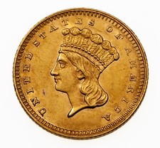 1862 G$1 Typ 2 Gold Indisch Prinzessin IN Au Zustand