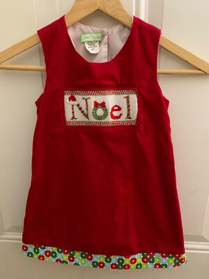 Little Threads Smocked Christmas Dress Noel Size 4T Red Corduroy Lined | eBay Little Threads Smocked Christmas Dress Noel Size 4T Red Corduroy Lined | eBay