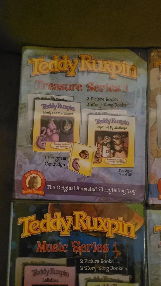 4 livros de canções Teddy Ruxpin Treasure Series 1 e 2 livros ilustrados história - Imagem 2 de 4