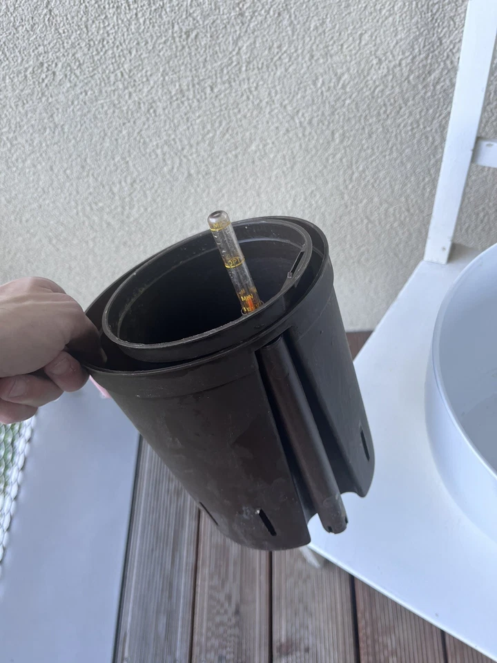 Scheurich Übertopf "Alaska" mit Selbstbewässerung - weiß, Ø 25 cm - Bild 4 von 4