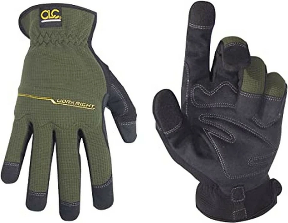 Guantes de trabajo CLC Custom Leathercraft 123M Workright agarre flexible puño abierto Foto 2 de 2