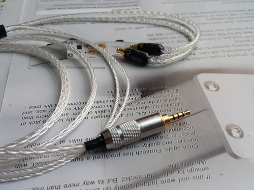 1x occ silver TRRS 2.5mm Upgrade balance Cable Audio Technica A2DC  - Imagen 3 de 6