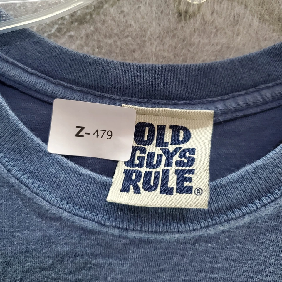 Camiseta Old Guy Rule Hombre Grande Azul Logo Gráfico Ahumar Caliente Y Sazonada Camiseta Foto 3 de 4
