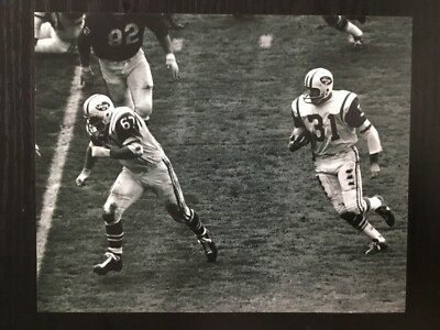 Bill Mathis No. 31 New York Jets Football 8x10 Black and White Photo I ...