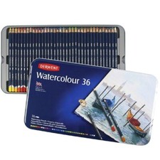 36 Colours! Derwent Watercolour Pencils in Tin Paint Art Adult Colouring Books