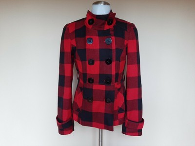 red and black square jacket