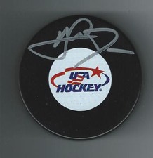 Max Jones Signed USA Hockey Puck London Knights Anaheim Ducks