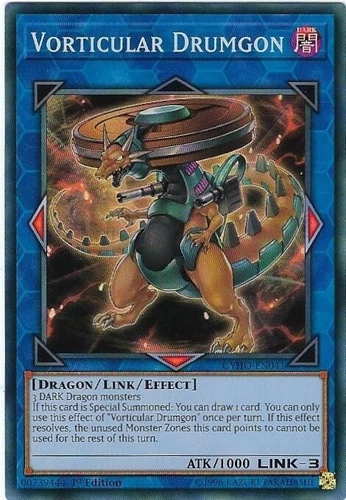 Vorticular Drumgon x3 CYHO-EN041 Super Rare MINT 1st Edition! - Picture 1 of 2