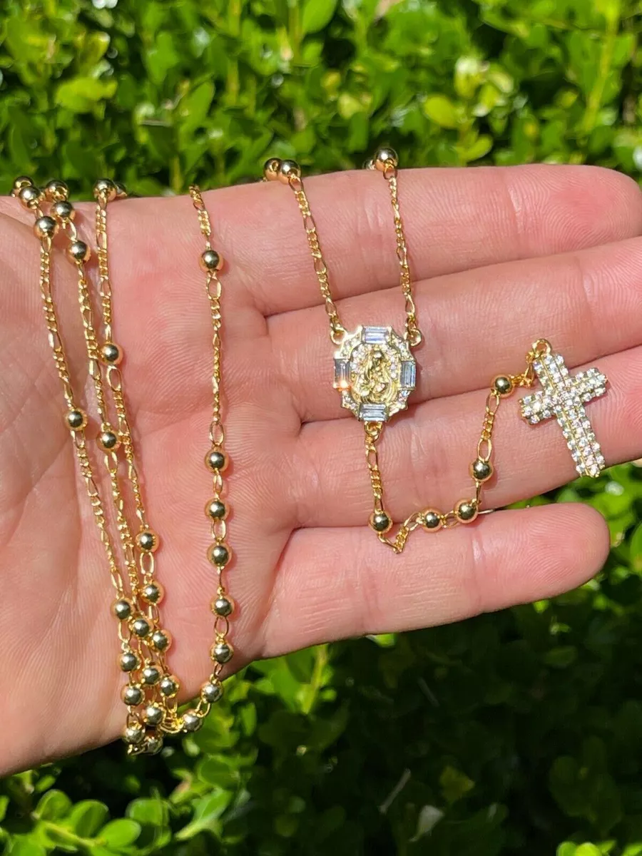 Gold Rosary Necklace