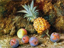 Still Life Pineapple Apple Accent Tile Mural Kitchen Backsplash Marble Ceramic