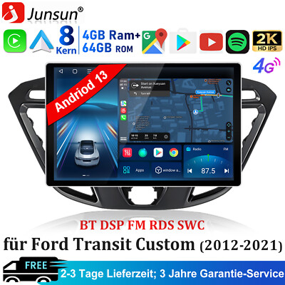 13,1'' 4+64GB Android 14 Carplay Autoradio DSP für Ford Transit Custom 2012-2021