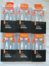 LOT 6,3,2 or 1 Reiko HS1490 SmartPhone Stereo Headset Inline Microphone -ORANGE