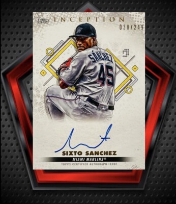 Sixto Sanchez *38/249* Auto 2022 Topps Inception #BRES-SS Miami Marlins MLB