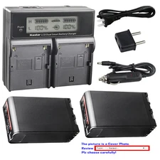 Kastar LCD Dual Fast Charger Battery for Sony BP-U90 U96 BC-U1 U2 & Sony PMW-300