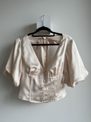 Sabo Skirt Women's Satin Corseted Blouse Size S - Picture 1 of 4