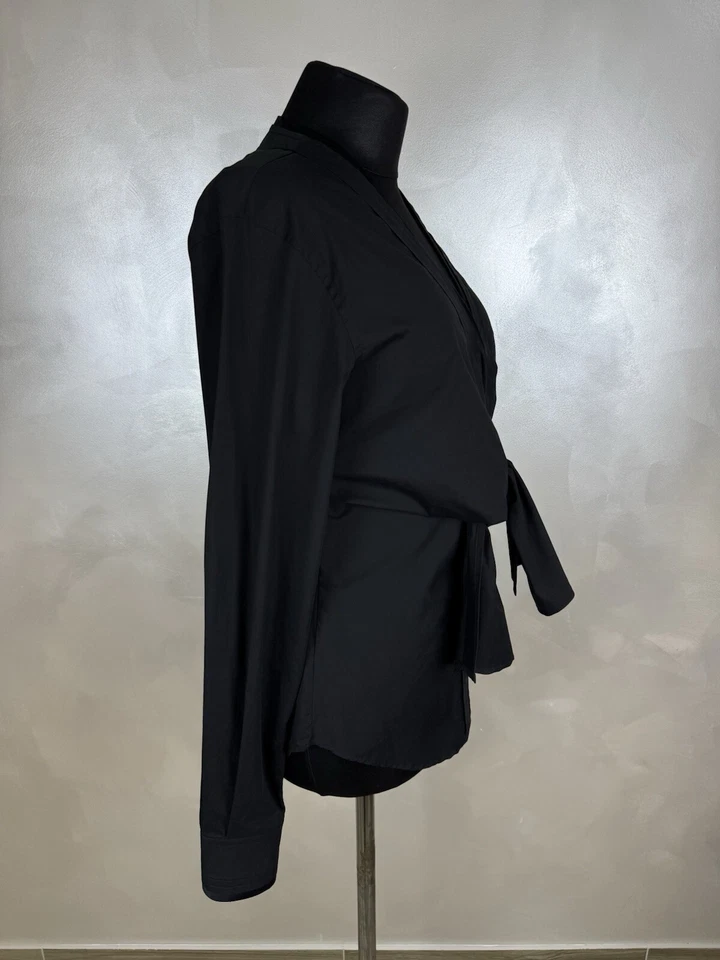 Yves Saint Laurent Rive Gauche YSL by Tom Ford Tie Knot Blouse Black Rare Auth - Image 4 of 4