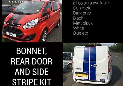 FORD TRANSIT CUSTOM MSPORT BONNET AND SIDE STRIPE KIT DECALS STICKERS GRAPHICS