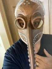25) Halloween Long Nose Plague Doctor Face Mask Steampunk Costume