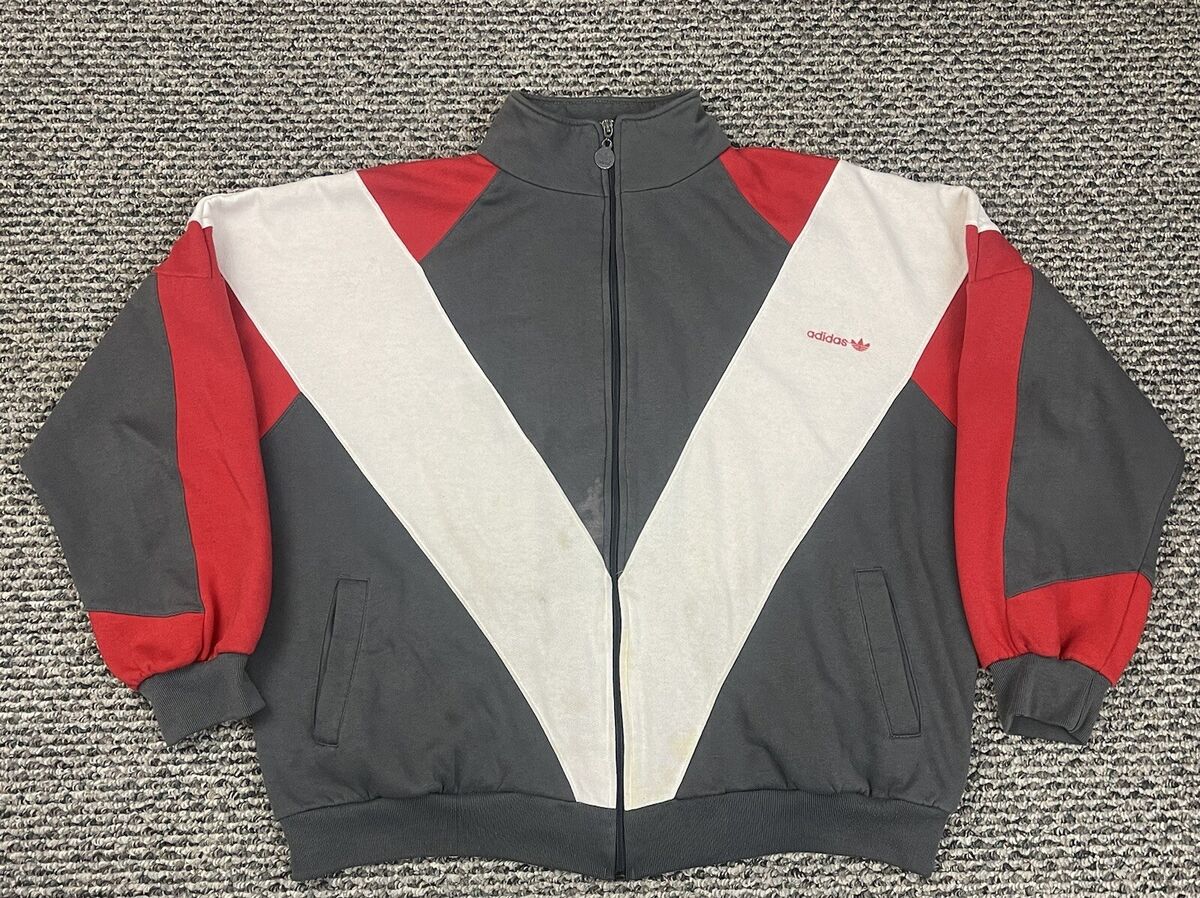 Vintage Adidas Track Jacket Mens XL Zip 80s Trefoil Pocket Vintage Adidas Track Jacket Mens XL Zip 80s Trefoil Pocket
