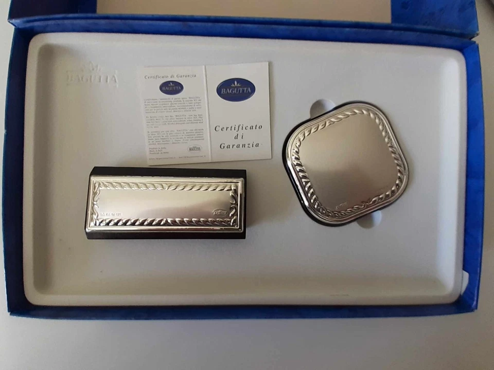 Set Beauty Trousse donna in Argento 925 porta rossetto pettinino con specchietti - Immagine 2 di 4