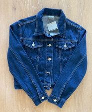 Playboy Women’s Denim Jean Jacket Silver Rabbit Head Sz Medium New Nwt