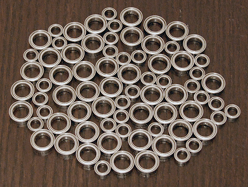 (76pcs) TAMIYA 1:16 LEOPARD2 A6 TANK Metal Sealed Ball Bearing Set - Bild 1 von 1